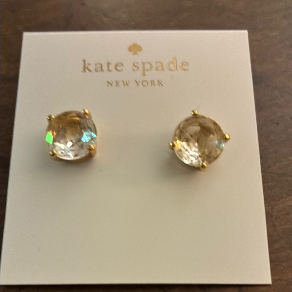 Kate Spade Crystal Gold Earrings